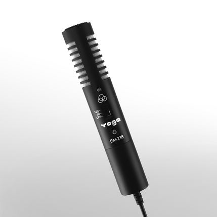 Camcoder, DSLR, condensador, microfone estéreo MS