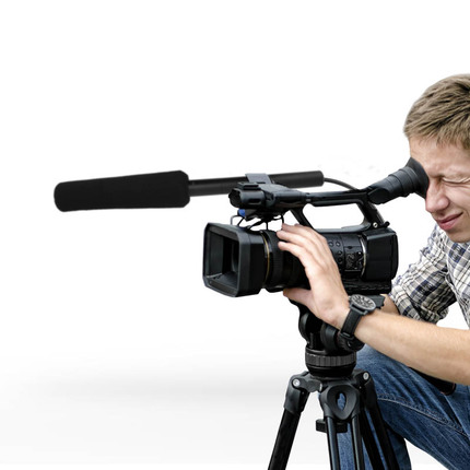 Camcoder, DSLR, condensador, microfone Shotgun