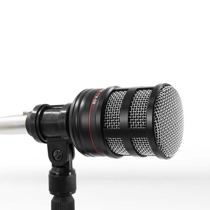 It&#x27;s a dynamic bass drum microphone in black color and plug with XLR cable